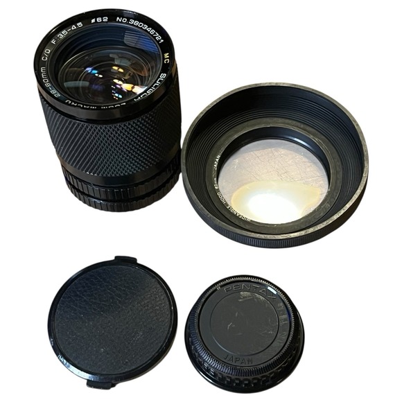 Soligor MC Zoom Macro C/D 28-80mm F3.5-4.5 Pentax PK Mount Both Caps Hood - Picture 2 of 16